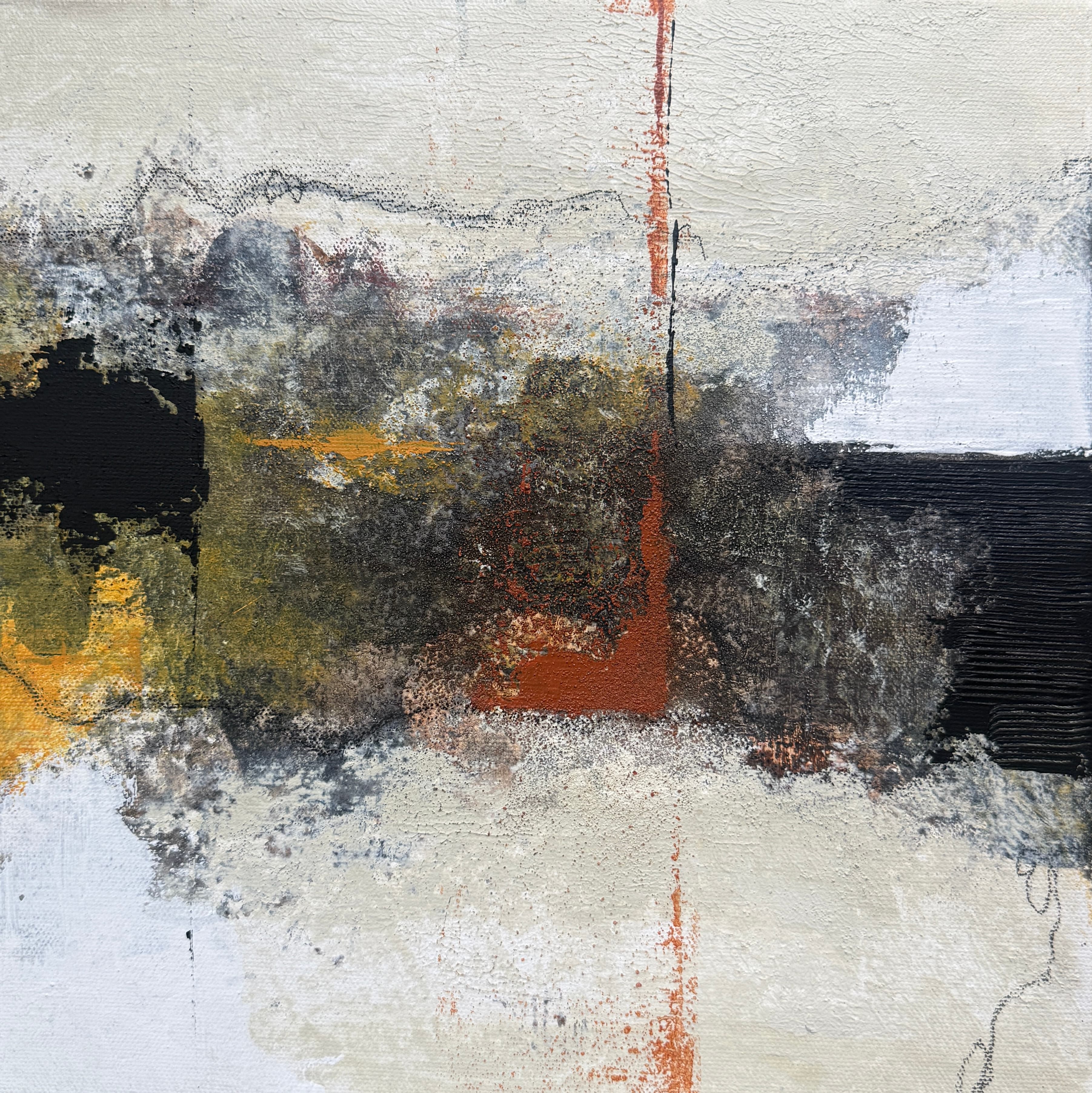 A little Love I — Acrylic media on canvas, 12 × 12 × 1.6 in, by Vanessa Caroli