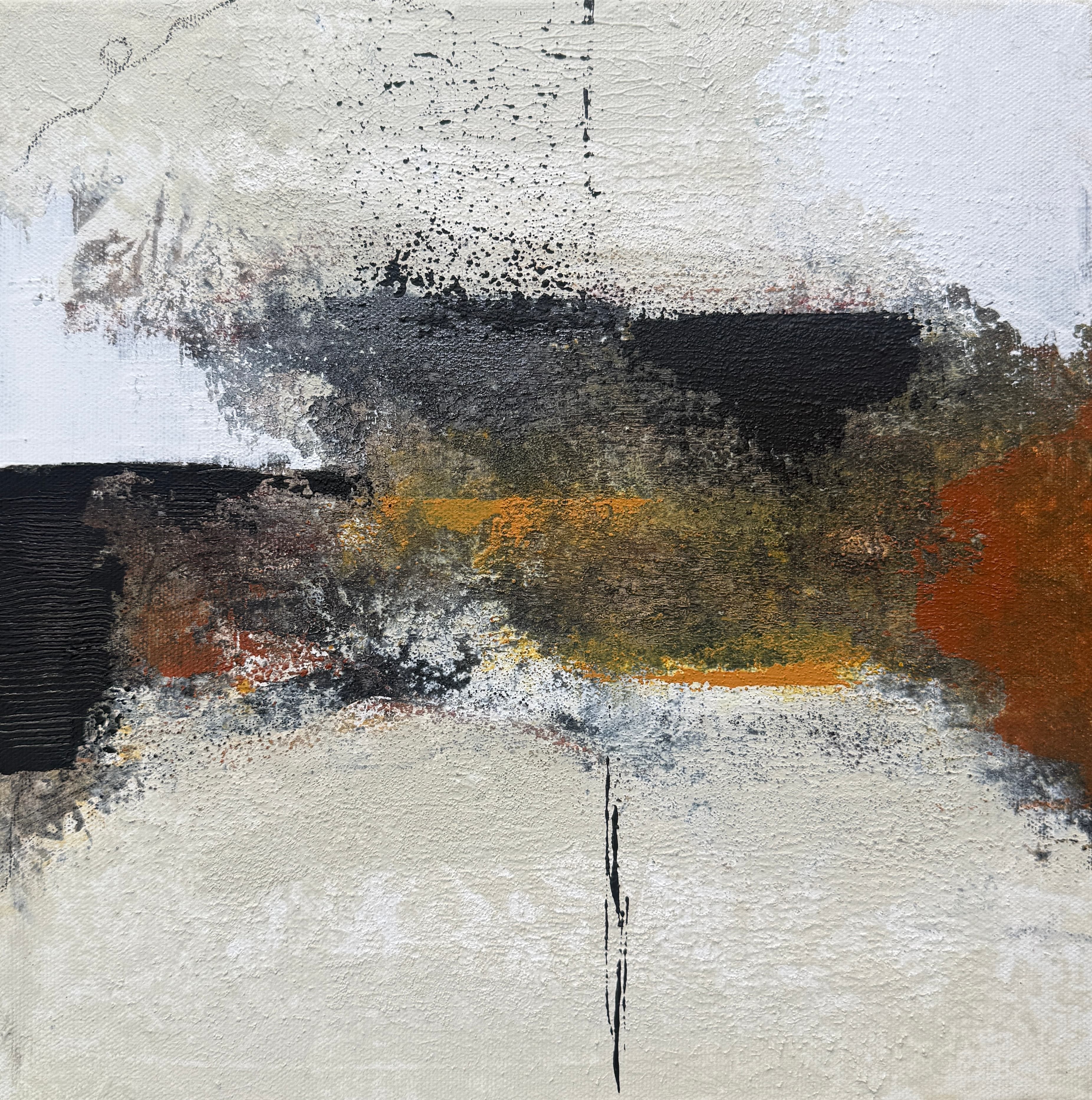 A little Love II — Acrylic media on canvas, 12 × 12 × 1.6 in, by Vanessa Caroli