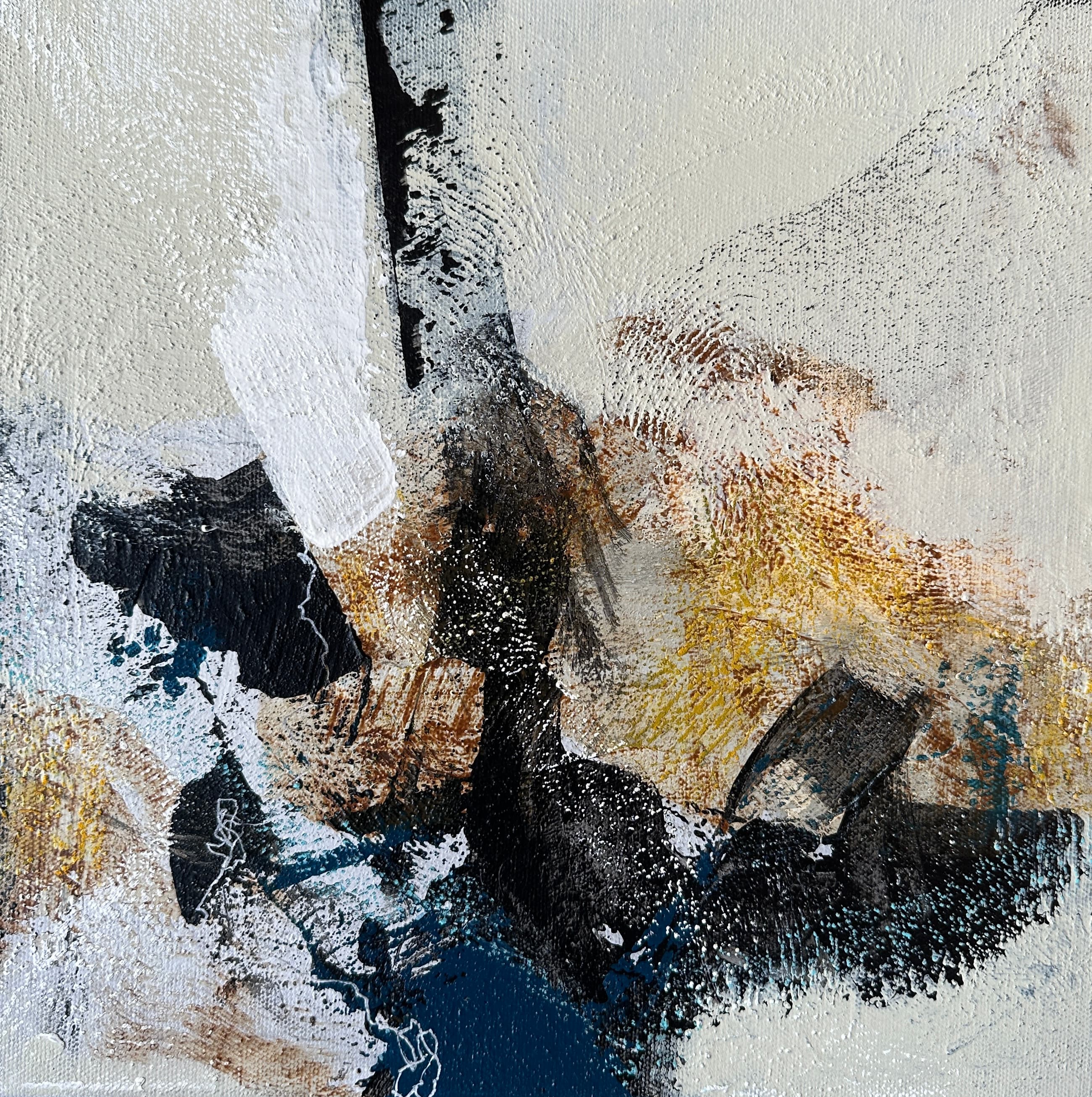 Soothing Echo IV — Acrylic media on canvas, 12 × 12 × 1.6 in, by Vanessa Caroli