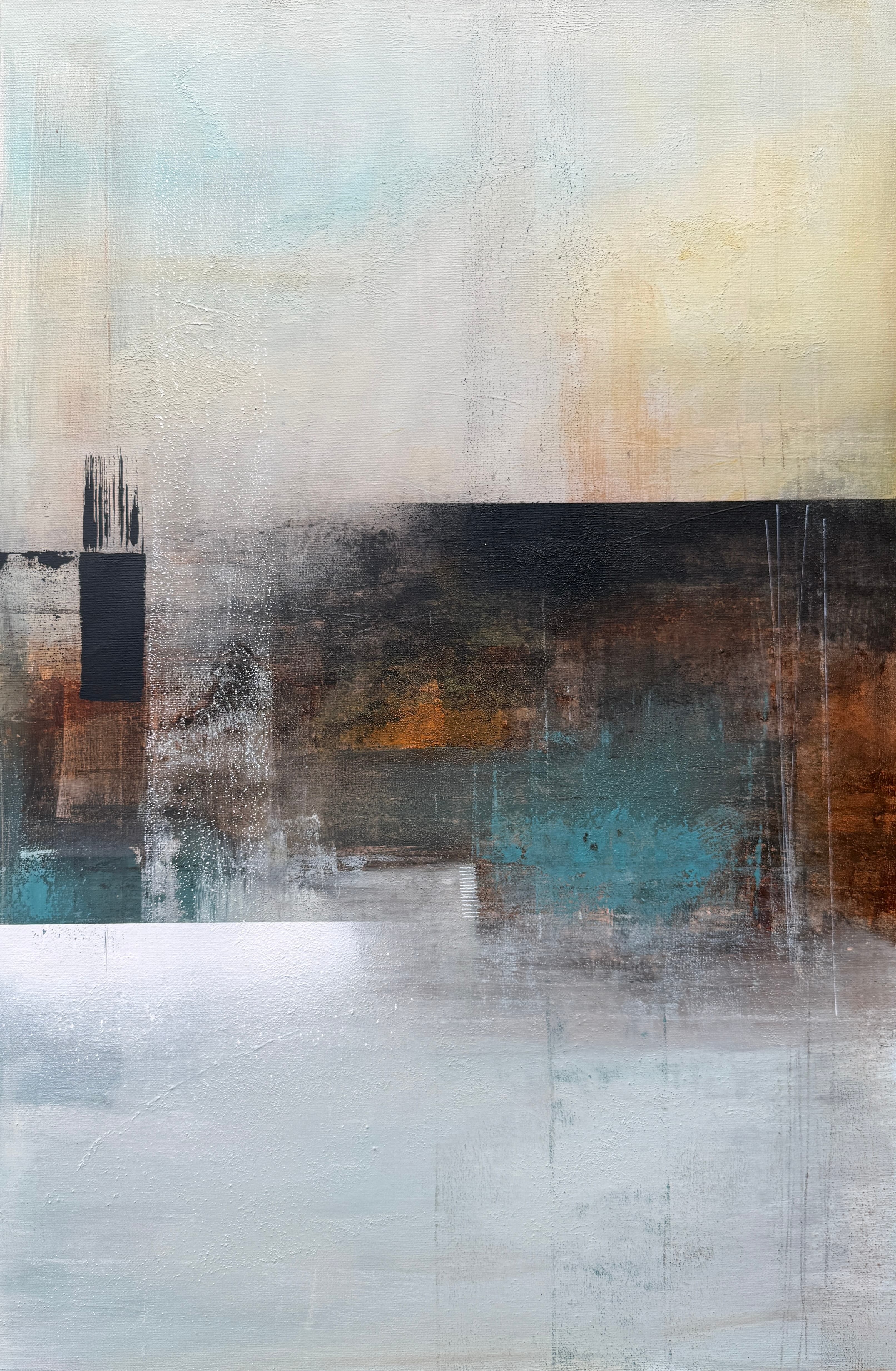 Where I belong II — Acrylic media on canvas, 20 × 30 × 1.6 in, by Vanessa Caroli