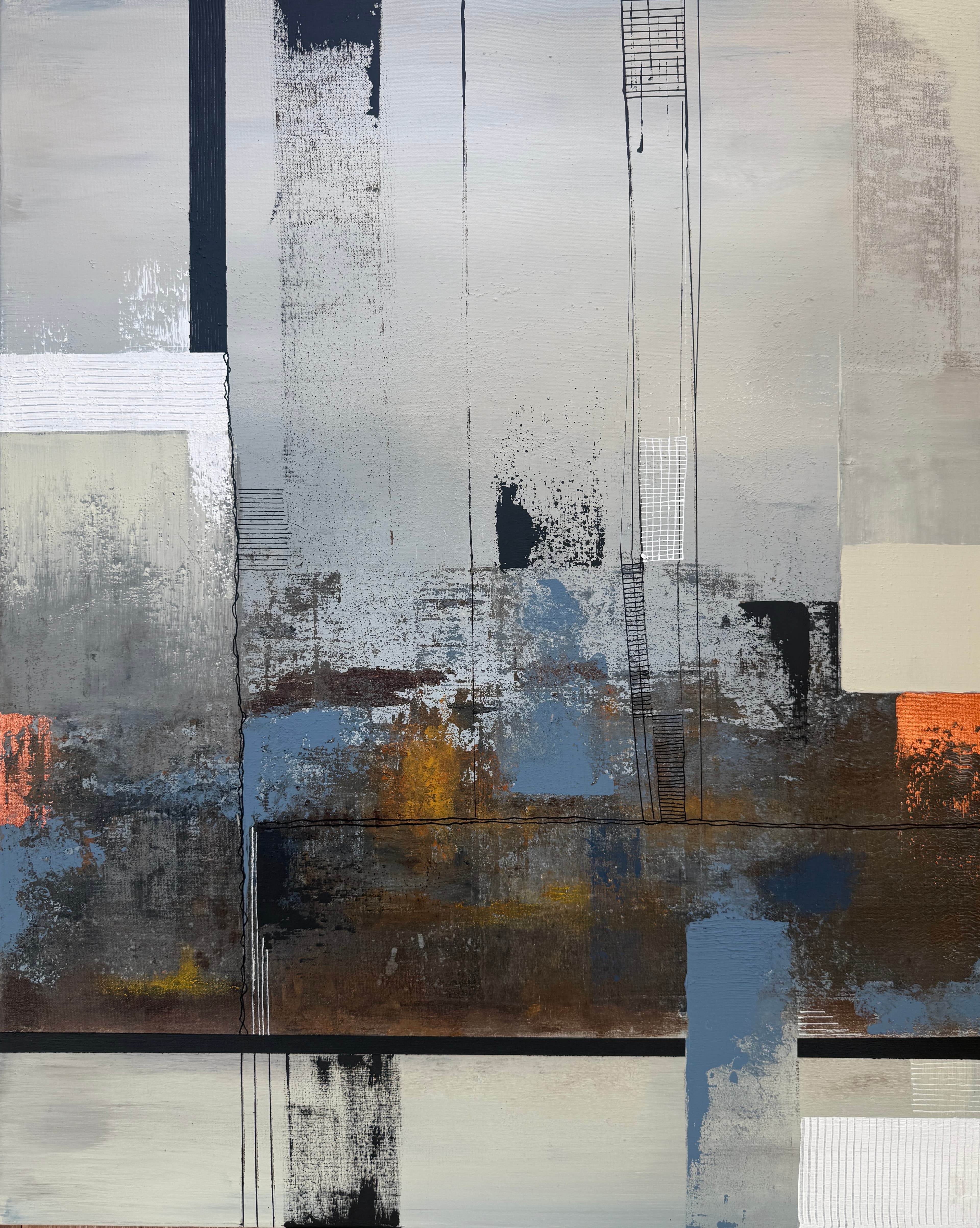 The In-Between — Acrylic on canvas, 24 × 30 × 2 in, by Vanessa Caroli
