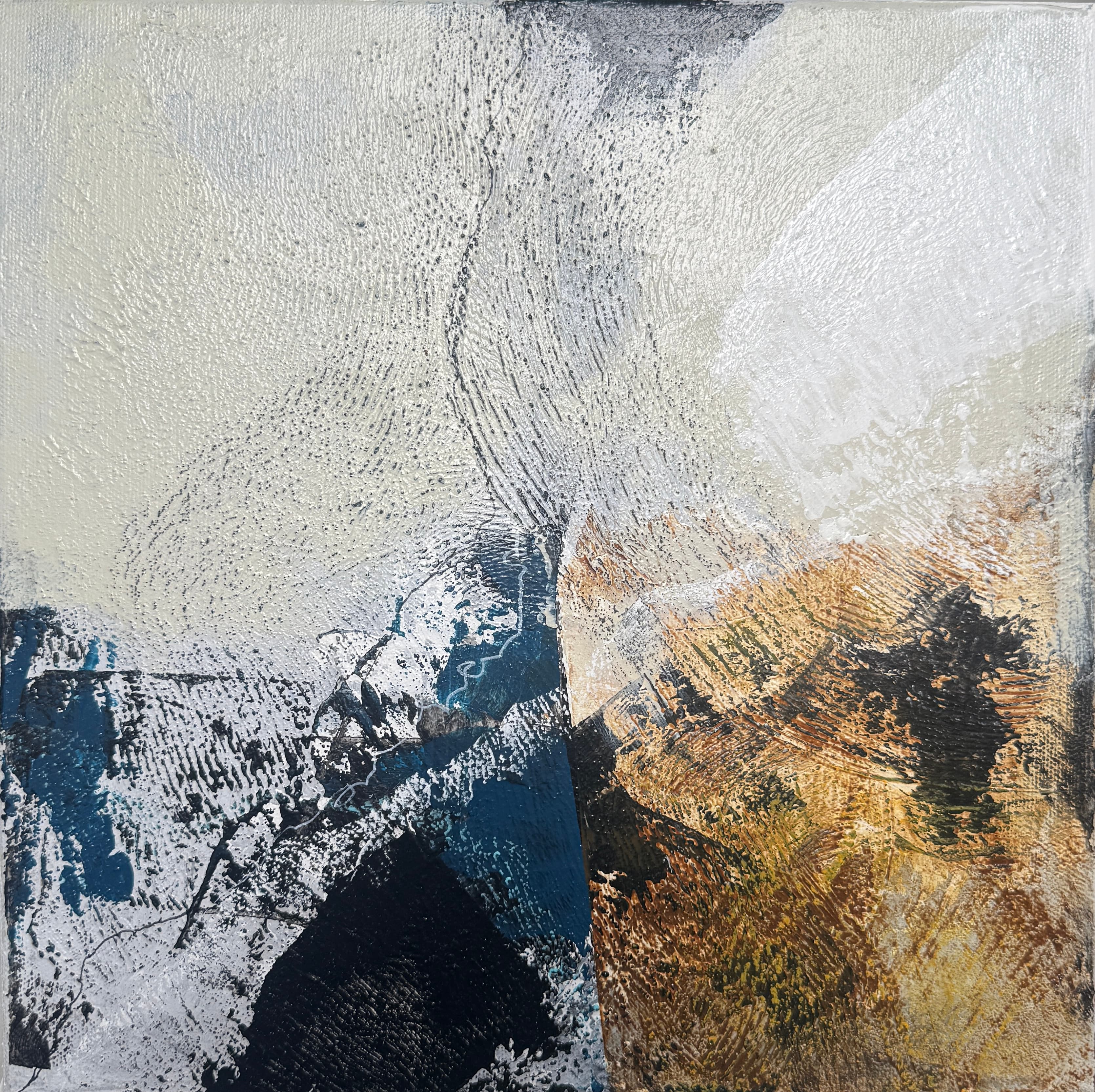 Soothing Echo III — Acrylic media on canvas, 12 × 12 × 1.6 in, by Vanessa Caroli