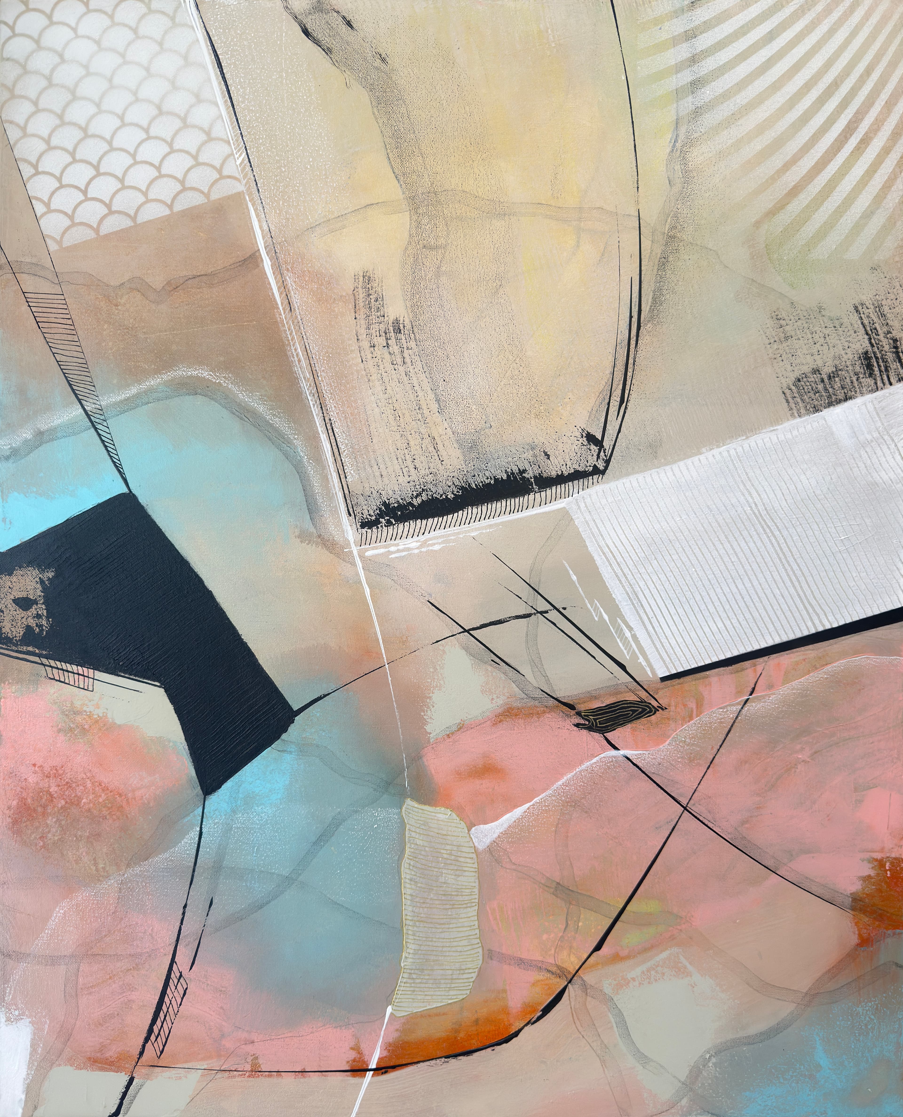 Brighter Days — Acrylic on canvas, 24 × 30 × 2 in, by Vanessa Caroli