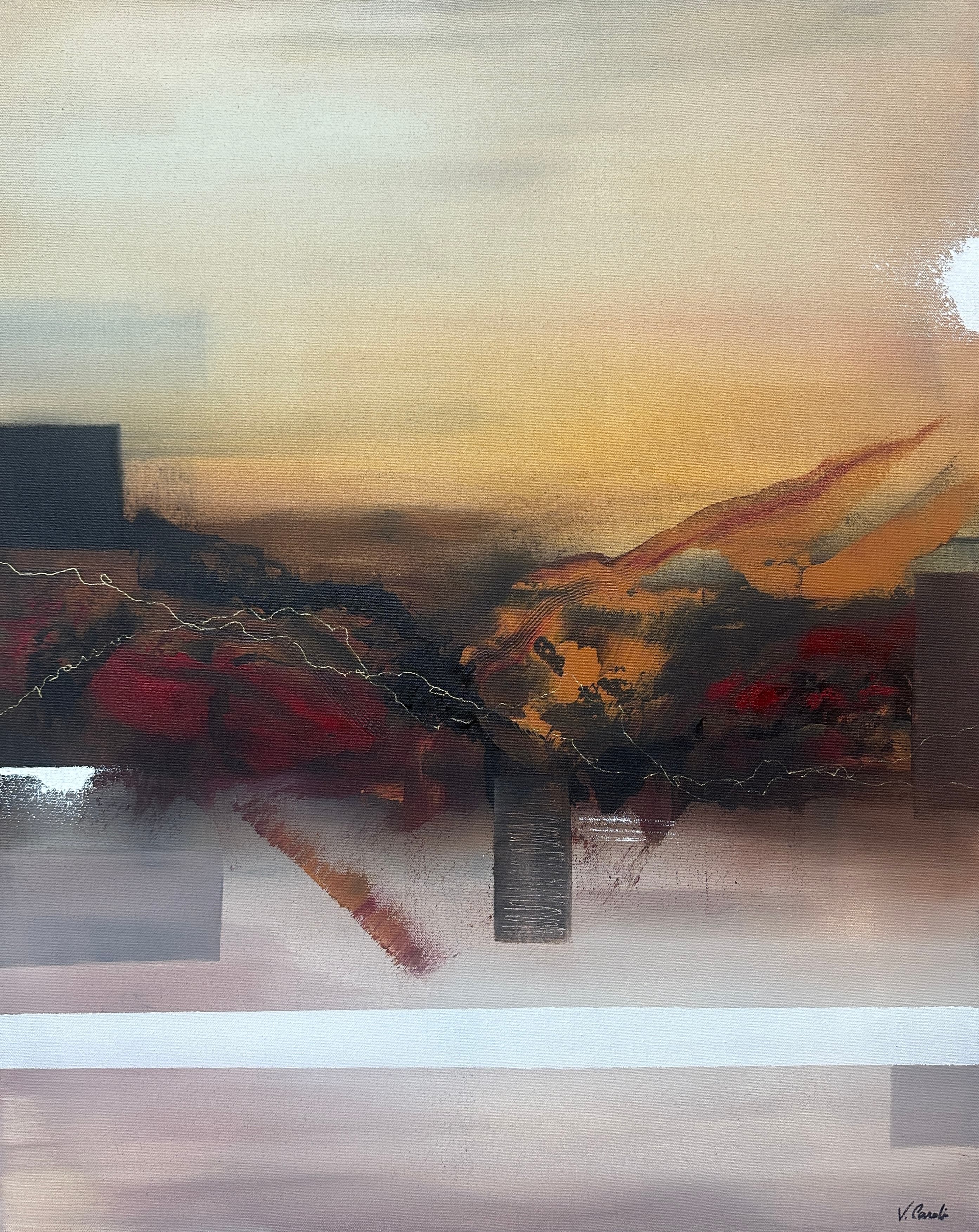 Wild Soul — Acrylic media on canvas, 24 × 30 × 1.6 in, by Vanessa Caroli