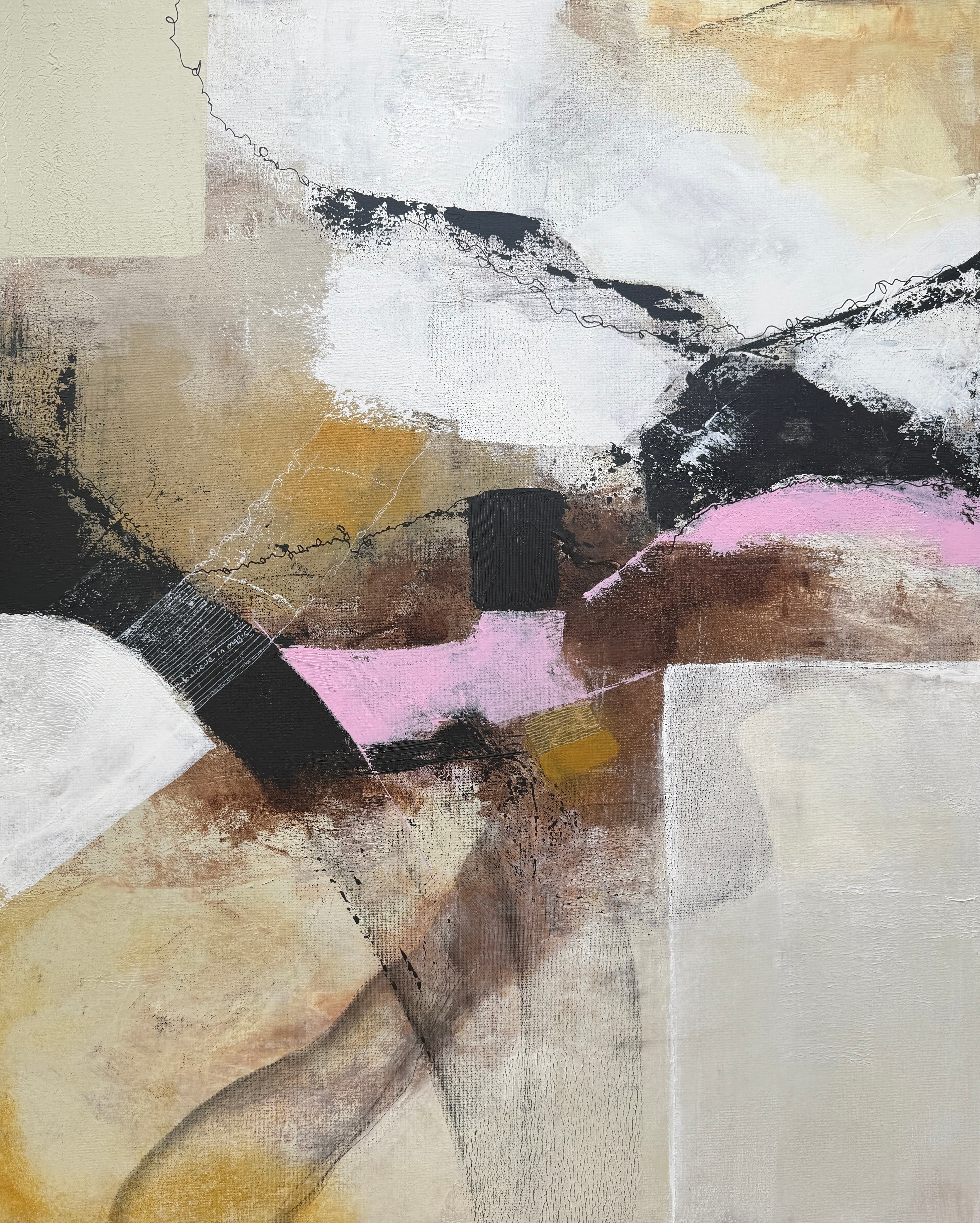 Believe in Magic — Acrylic media on canvas, 24 × 30 × 1.6 in, by Vanessa Caroli