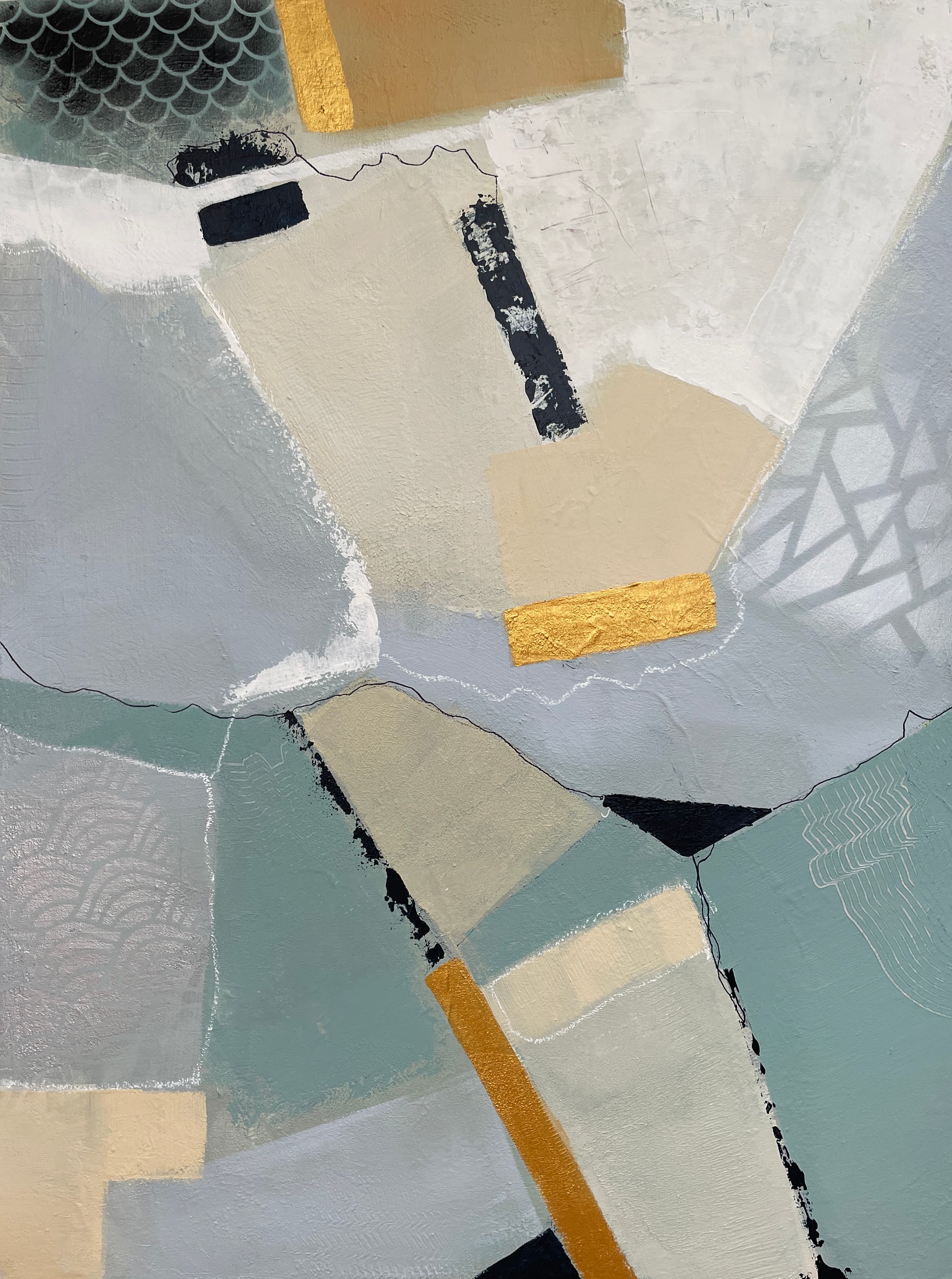 Soft Whisper — Acrylic media on canvas, 23.6 × 31.5 × 0.8 in, by Vanessa Caroli